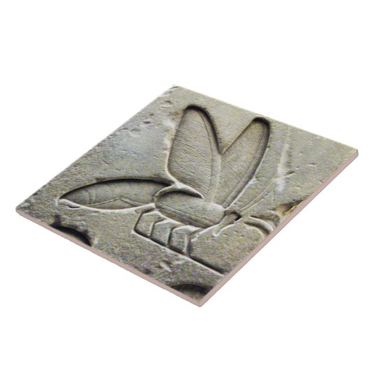 ANTIQUE ÄGYPTISCHE HONEY BIE BEEKEEPER Schwarz-wei Fliese (Seite)