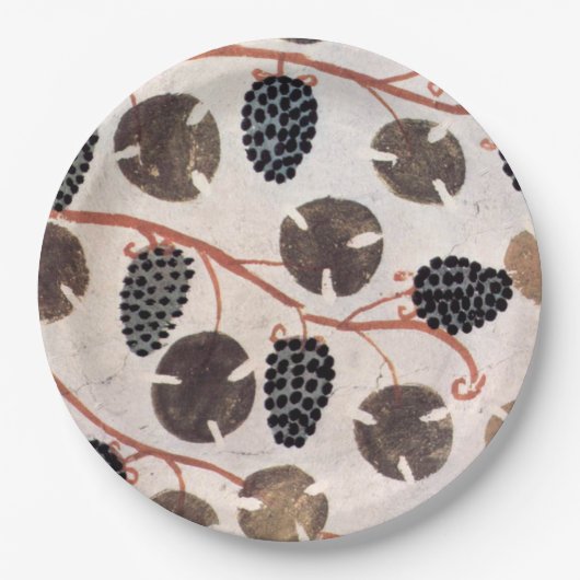 ANTIQUE ÄGYPTISCHE WEINRÜBE UND WEINEN PAPPTELLER (Vorderseite)