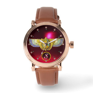 ANTIQUE ÄGYPTISCHE WINGED SCARAB/CORNUCOPIA JEWEL ARMBANDUHR