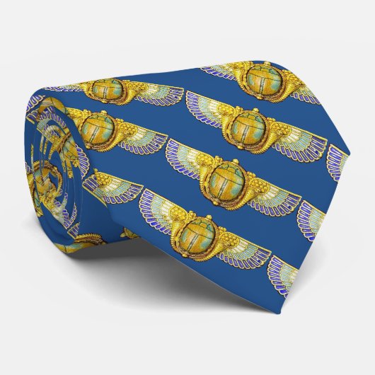 ANTIQUE ÄGYPTISCHE WINGED SCARAB/CORNUCOPIA JEWEL KRAWATTE (Gerollt)