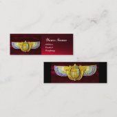 ANTIQUE ÄGYPTISCHE WINGED SCARAB/CORNUCOPIA JEWEL MINI VISITENKARTE (Vorne/Hinten)