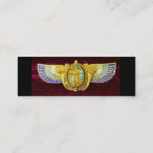 ANTIQUE ÄGYPTISCHE WINGED SCARAB/CORNUCOPIA JEWEL MINI VISITENKARTE (Rückseite)
