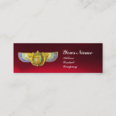 ANTIQUE ÄGYPTISCHE WINGED SCARAB/CORNUCOPIA JEWEL MINI VISITENKARTE (Vorderseite)