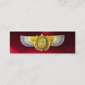 ANTIQUE ÄGYPTISCHE WINGED SCARAB/CORNUCOPIA JEWEL MINI VISITENKARTE (Rückseite)