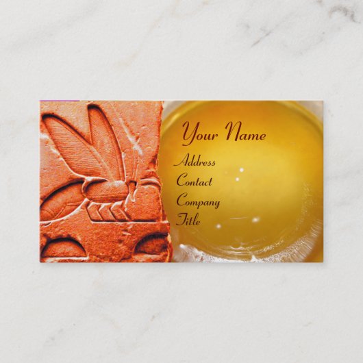 ANTIQUE ÄGYPTISCHES HONEY BIES BEEKEEPER WAX SIEGE VISITENKARTE (Vorderseite)