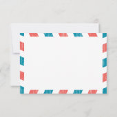 Antique Airmail Wedding RSVP Karte (Rückseite)
