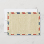 Antique Airmail Wedding RSVP Karte (Rückseite)