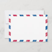 Antique Airmail Wedding RSVP Karte (Rückseite)
