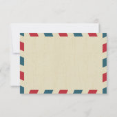 Antique Airmail Wedding RSVP Karte (Rückseite)