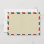 Antique Airmail Wedding RSVP Karte (Rückseite)