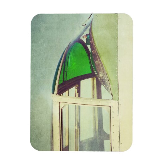 Antique Airplane Cockpit Green Magnet (Vertikal)