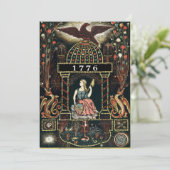 Antique American Fire Works und 4. Juli Karte (Stehend Vorderseite)