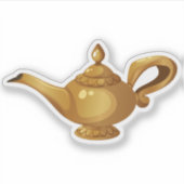 Antique Arabian Qindil Magic Lamp Sticker - Golden (Vorderseite)
