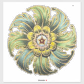Antique Architectural Rosette Nr. 1 Aufkleber (Blatt)