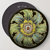 Antique Architectural Rosette Nr. 1 Button (Vorne & Hinten)