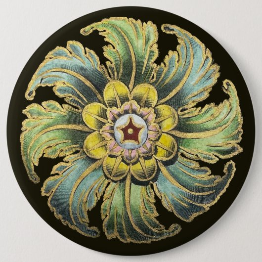 Antique Architectural Rosette Nr. 1 Button (Vorderseite)