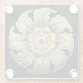 Antique Architectural Rosette Nr. 1 Glasuntersetzer (Rückseite)