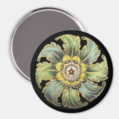 Antique Architectural Rosette Nr. 1 Magnet (Vorderseite/Rückseite)