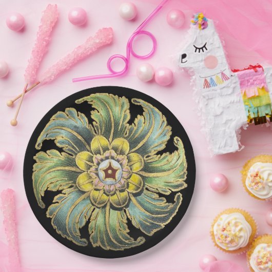 Antique Architectural Rosette Nr. 1 Pappteller (Party)