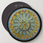 Antique Architectural Rosette Nr. 2 Button (Vorne & Hinten)