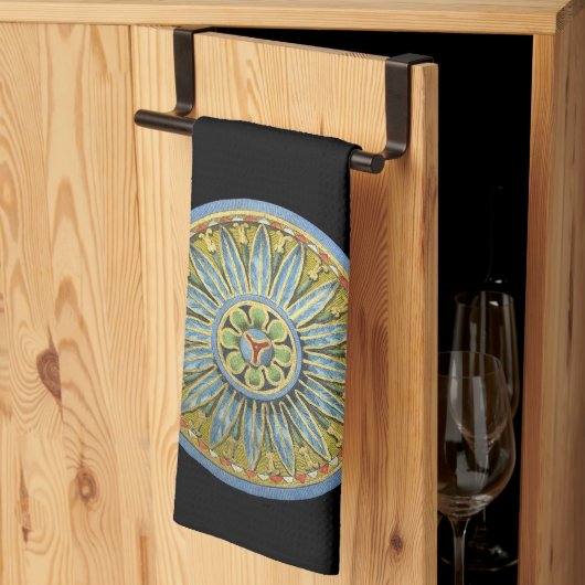 Antique Architectural Rosette Nr. 2 Geschirrtuch (Drittel gefaltet)