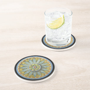 Antique Architectural Rosette Nr. 2 Getränkeuntersetzer