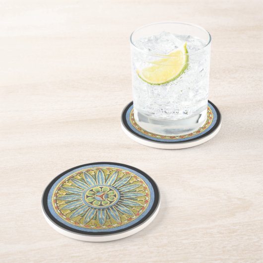 Antique Architectural Rosette Nr. 2 Getränkeuntersetzer (Seite)