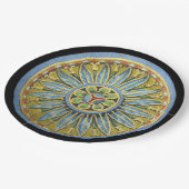 Antique Architectural Rosette Nr. 2 Pappteller (Schrägansicht)