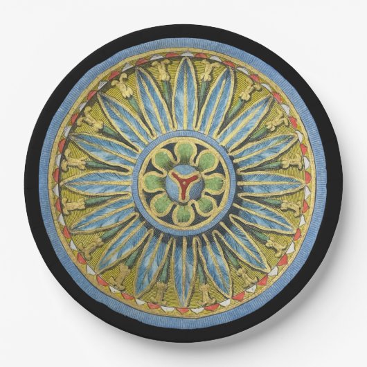 Antique Architectural Rosette Nr. 2 Pappteller (Vorderseite)