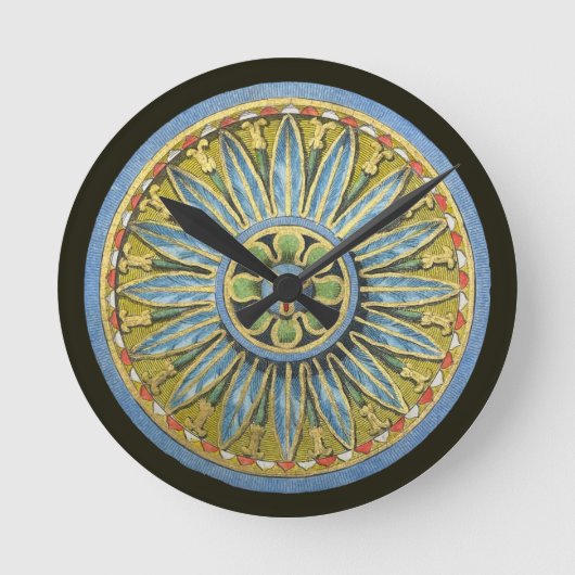 Antique Architectural Rosette Nr. 2 Runde Wanduhr (Vorderseite)