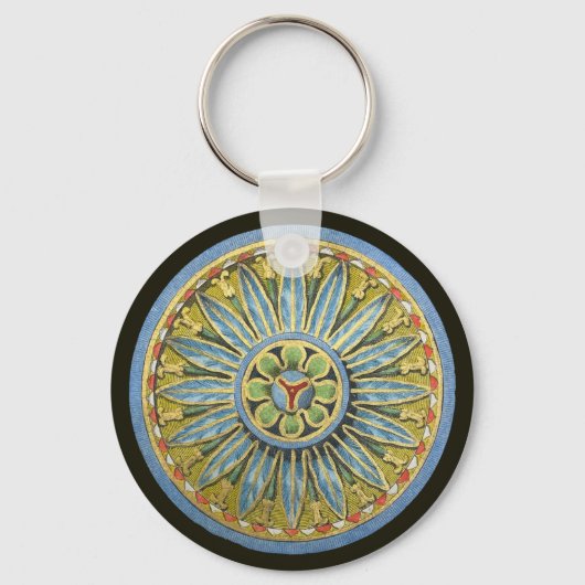 Antique Architectural Rosette Nr. 2 Schlüsselanhänger (Vorderseite)