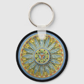 Antique Architectural Rosette Nr. 2 Schlüsselanhänger (Rückseite)