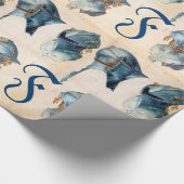 ANTIQUE ARMORE/DREI STUDIEN EINES HELMET-MONOGRAMS GESCHENKPAPIER (Ecke)