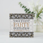 Antique Art Deco Erwachsene Cocktail Party Einladu Einladung (Stehend Vorderseite)