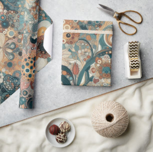 Antique Art Nouveau Style Feine Malerei Geschenkpapier