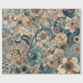 Antique Art Nouveau Style Feine Malerei Geschenkpapier (Flach)