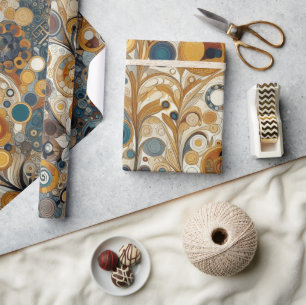 Antique Art Nouveau Style Feine Malerei Geschenkpapier