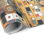 Antique Art Nouveau Style Feine Malerei Geschenkpapier (Rolleneckpunkt)