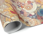 Antique Art Nouveau Style Feine Malerei Geschenkpapier (Rolleneckpunkt)