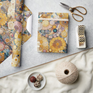 Antique Art Nouveau Style Feine Malerei Geschenkpapier