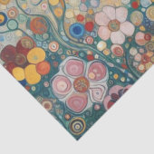 Antique Art Nouveau Style Feine Malerei Seidenpapier (Detail)