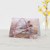 Antique Arthur Rackham Fairy Illustration Karte (Gelbe Blume)