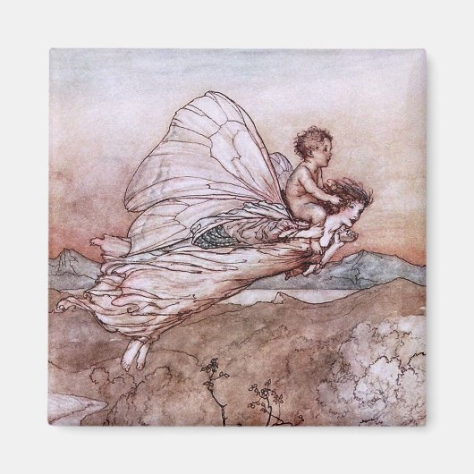 Antique Arthur Rackham Fairy Illustration Magnet (Vorne)