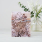 Antique Arthur Rackham Fairy Illustration Postkarte (Stehend Vorderseite)