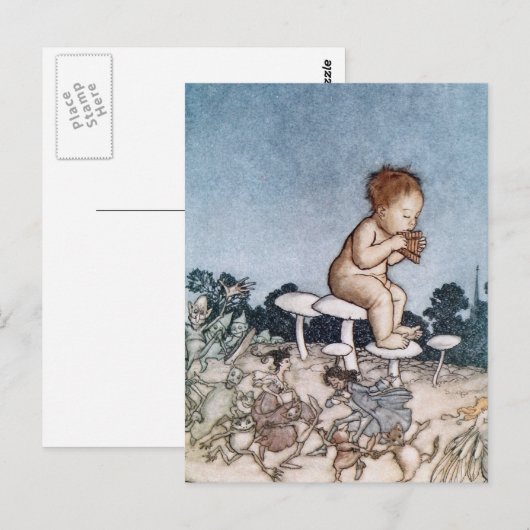 Antique Arthur Rackham Peter Pan Postkarte (Vorne/Hinten)