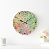 Antique ARTs Ornament Pattern für Ihr Design Große Wanduhr (Zuhause)