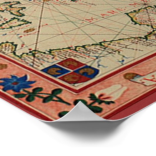 Antique Asia Mini Map Poster (Ecke)