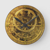 Antique Astrolabe Runde Wanduhr (Vorderseite)