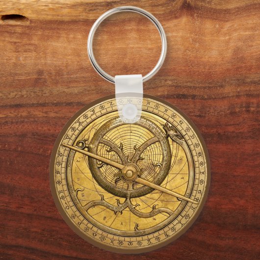 Antique Astrolabe Schlüsselanhänger (Vorderseite)
