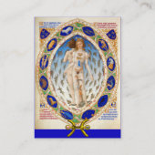 ANTIQUE ASTROLOGIE UND ZODIAKALE ZEICHEN , Astrolo Visitenkarte (Rückseite)